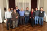 Alcaldes y Alcaldesa de los Municipios junto al Intendente de Montevideo 