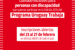 Llamado para Programa Uruguay Trabaja 2015