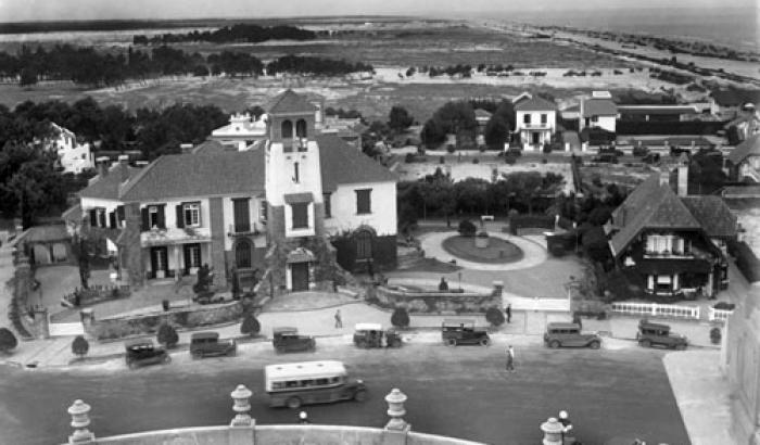 Vista del barrio y la playa hacia el este desde el Hotel Carrasco. Año 1921