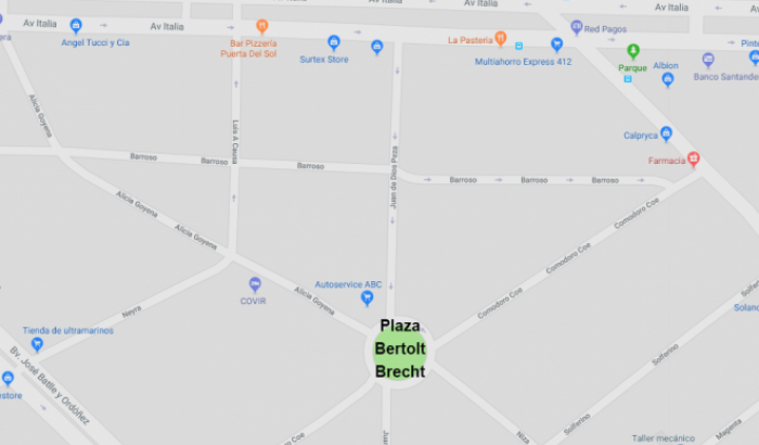 Plaza Bertolt Brecht - mapa