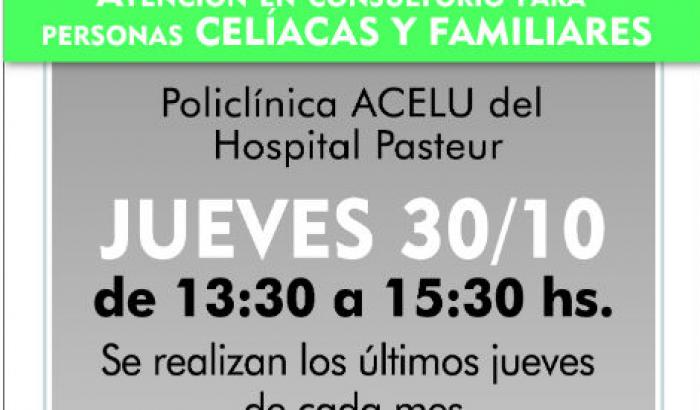 Atención a celíacos y familiares en Hospital Pasteur